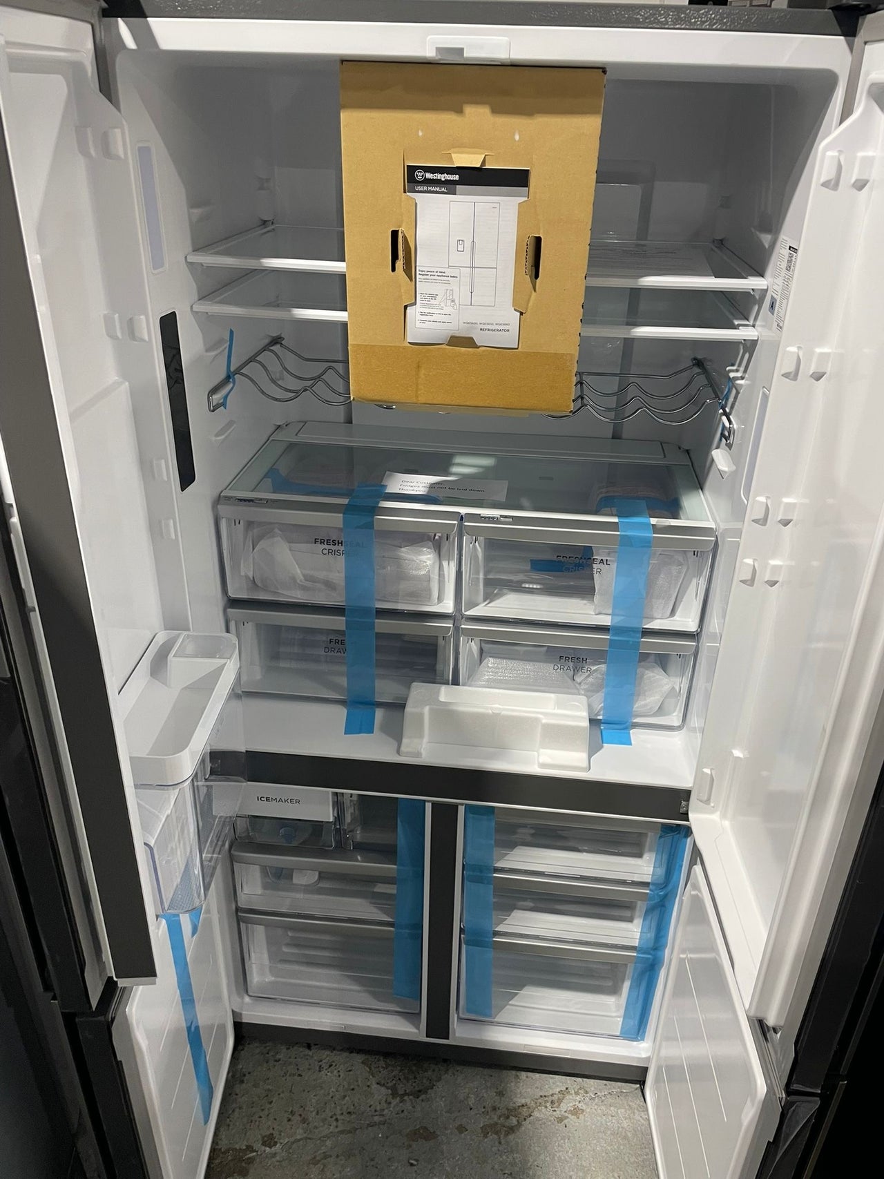 Factory second Westinghouse 565L French Door Fridge – Stainless Steel (WQE5660SA)