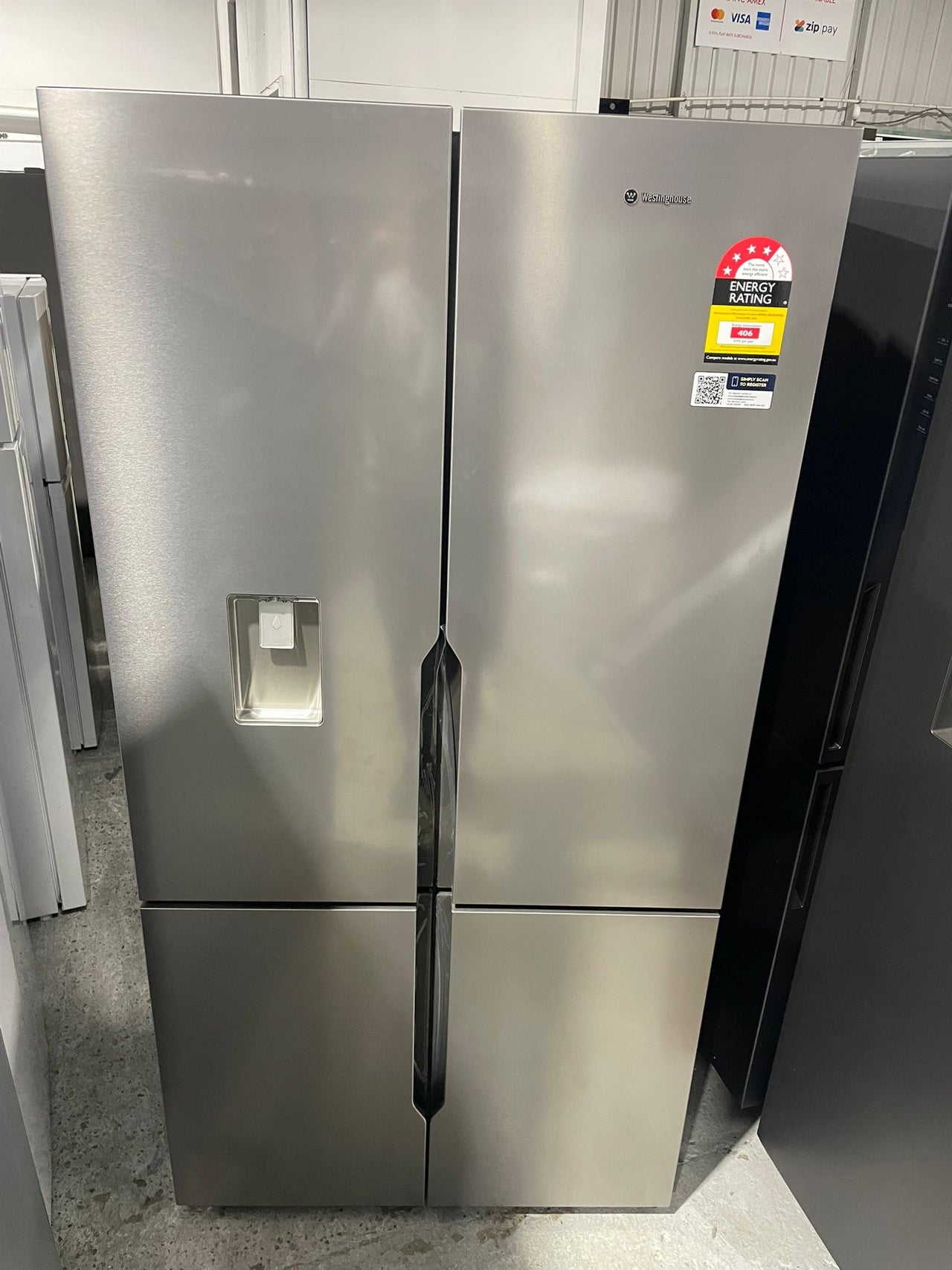 Factory second Westinghouse 565L French Door Fridge – Stainless Steel (WQE5660SA)