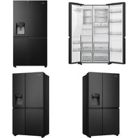Thumbnail for Factory second Hisense HRSBS632BW 632L Wi-Fi Side by Side Fridge (Black Steel) non plumber ice maker & water dispenser - Second Hand Appliances Geebung