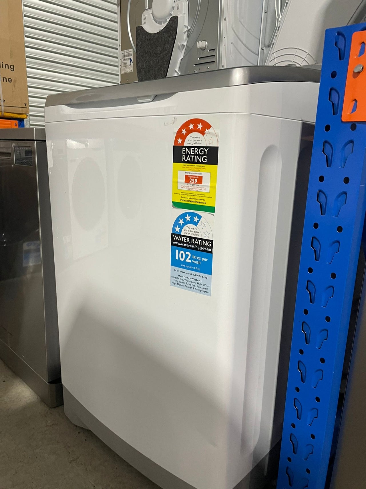 Factory second Haier 10kg Top Load Washing Machine – White  Model: HWT10AN1