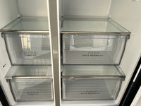 Thumbnail for Factory second Hisense HRSBS632BW 632L Wi-Fi Side by Side Fridge (Black Steel) non plumber ice maker & water dispenser - Second Hand Appliances Geebung