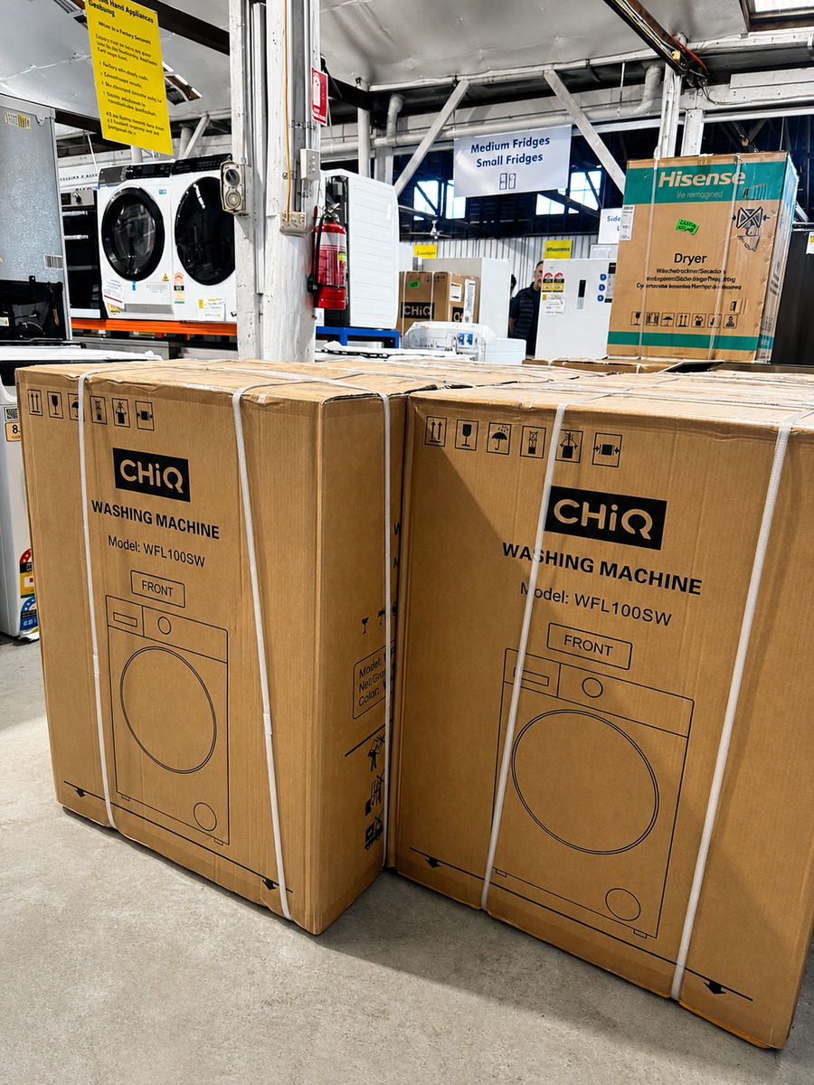 Brand new CHiQ 10kg Front Load Washing Machine – White  Model: WFL100SW - Second Hand Appliances Geebung