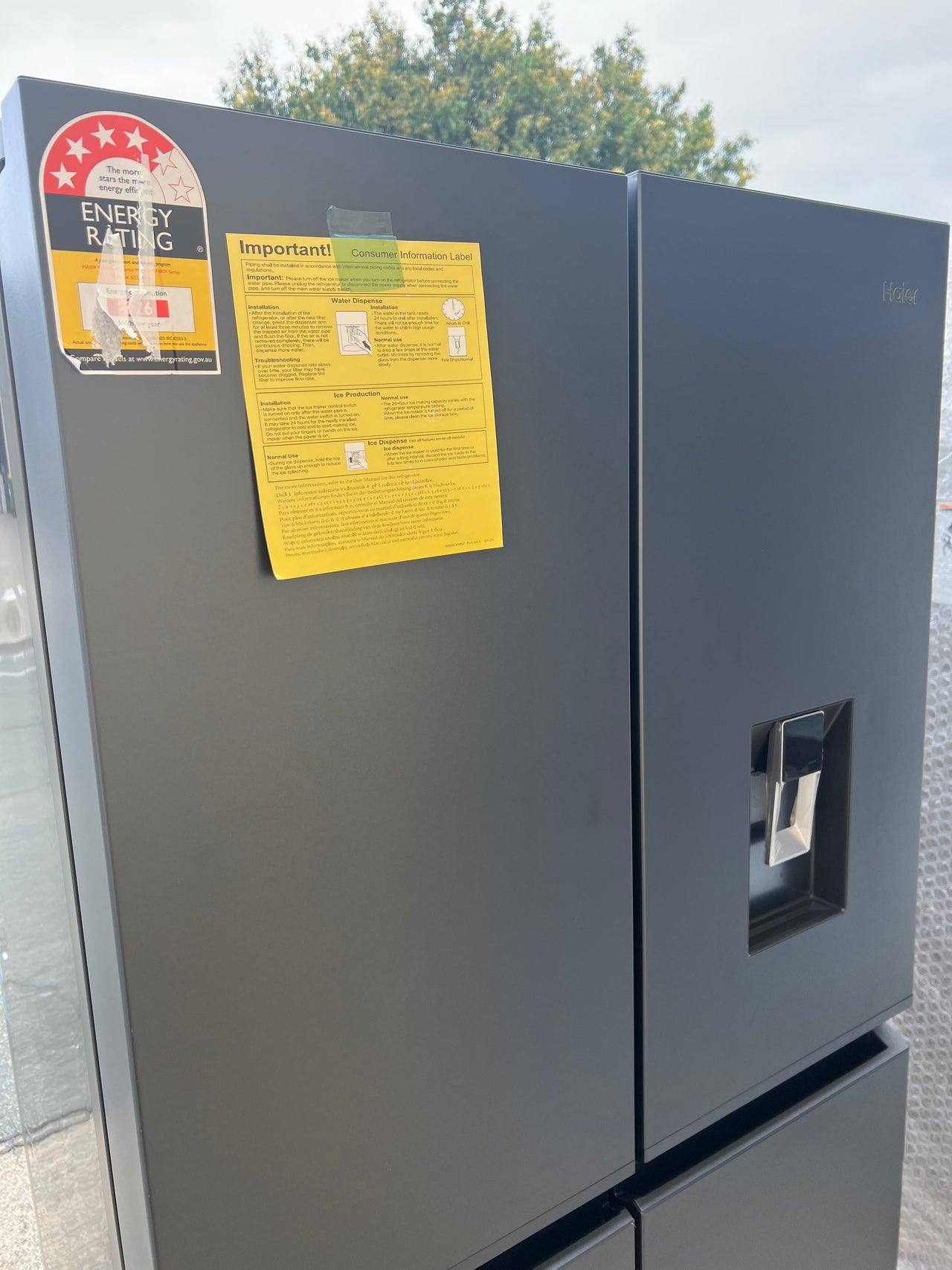 Carton damaged/Factory second Haier 623L Quad Door Refrigerator HRF680YPC with 4.5 star energy - Second Hand Appliances Geebung