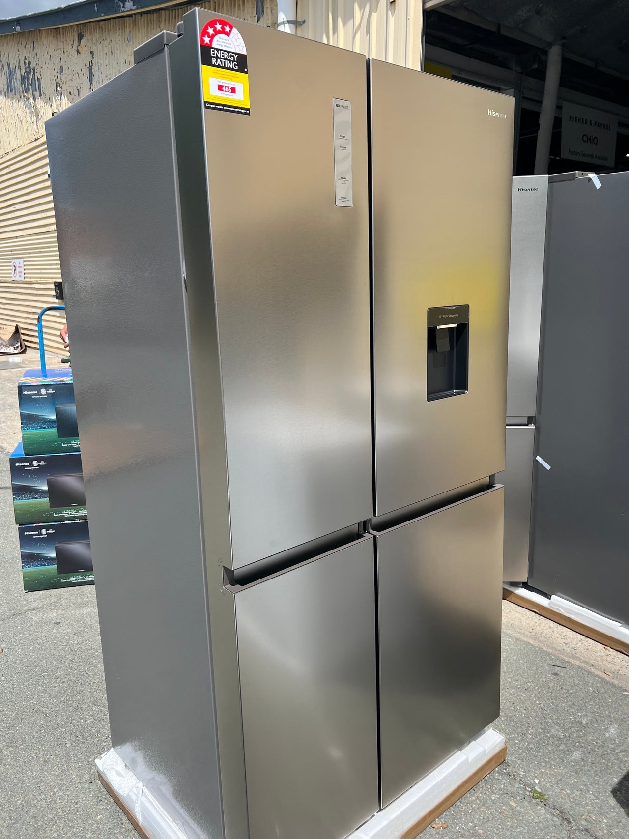 Carton damaged/Factory second Hisense 649L Side By Side Refrigerator HRSBS649SW - Second Hand Appliances Geebung