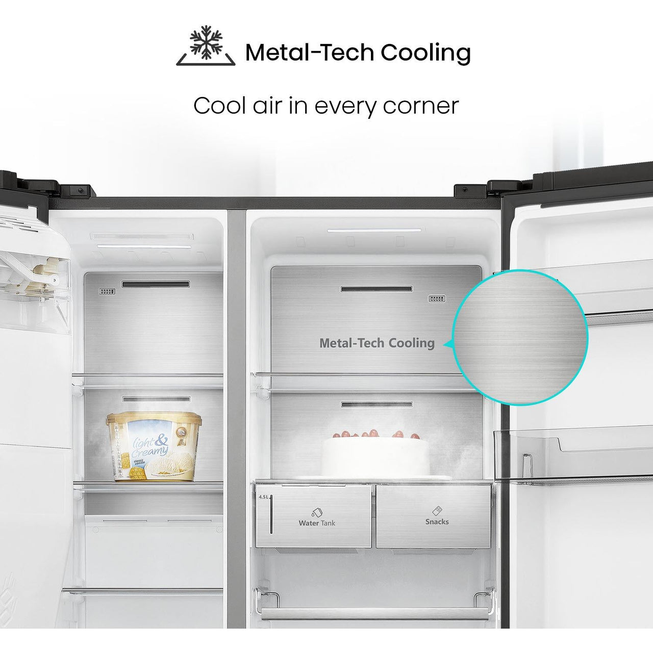 Factory second Hisense HRSBS632BW 632L Wi-Fi Side by Side Fridge (Black Steel) non plumber ice maker & water dispenser - Second Hand Appliances Geebung