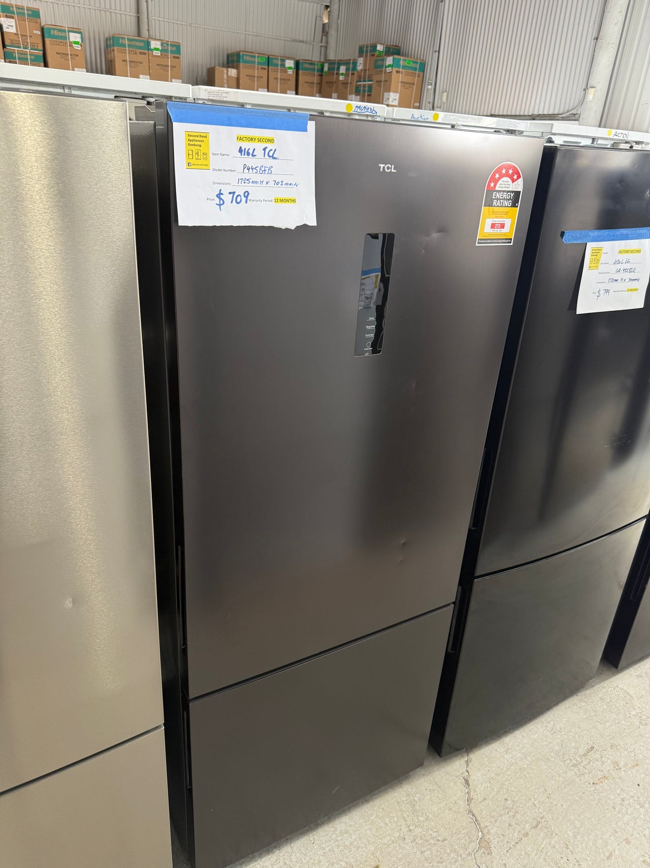 Deal of the month/ TCL Fridge + Washer Combo Deal – 416L Bottom Mount Fridge + 9kg Top Load Washing Machine - Second Hand Appliances Geebung