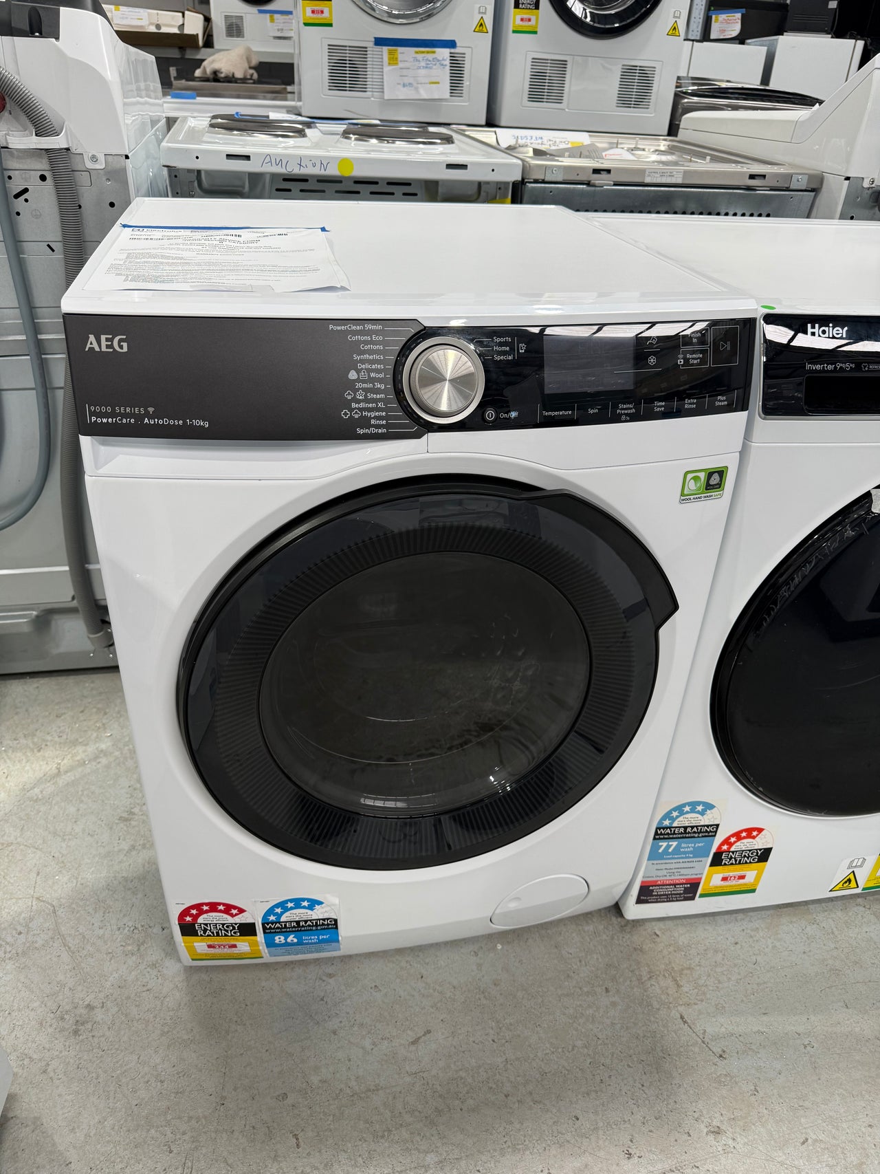 Factor second AEG 10 kg 9000 Series Front Load Washing Machine – Model: LF951608Q - Second Hand Appliances Geebung