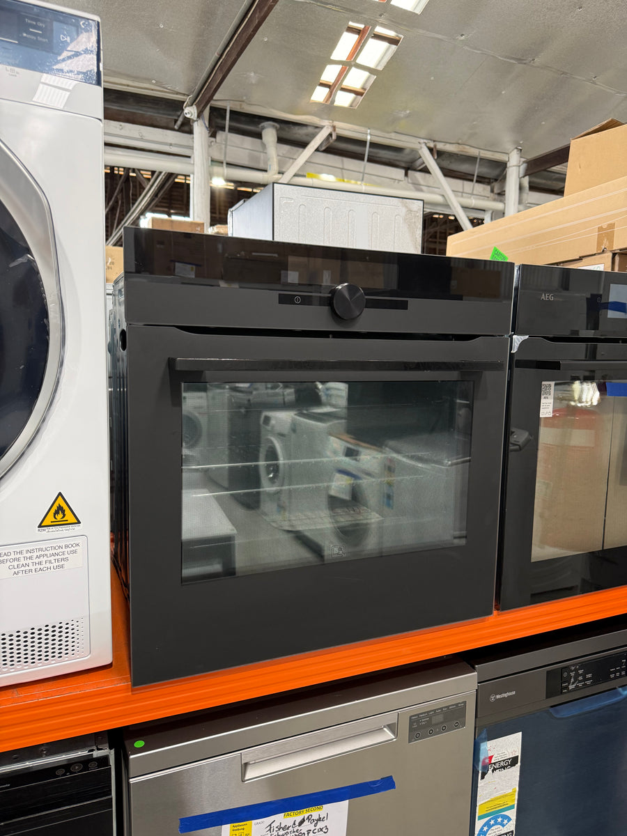 Factory AEG 60cm Pyrolytic Built-In Oven with SenseCook - Matte Black BPK94733PT - Second Hand Appliances Geebung