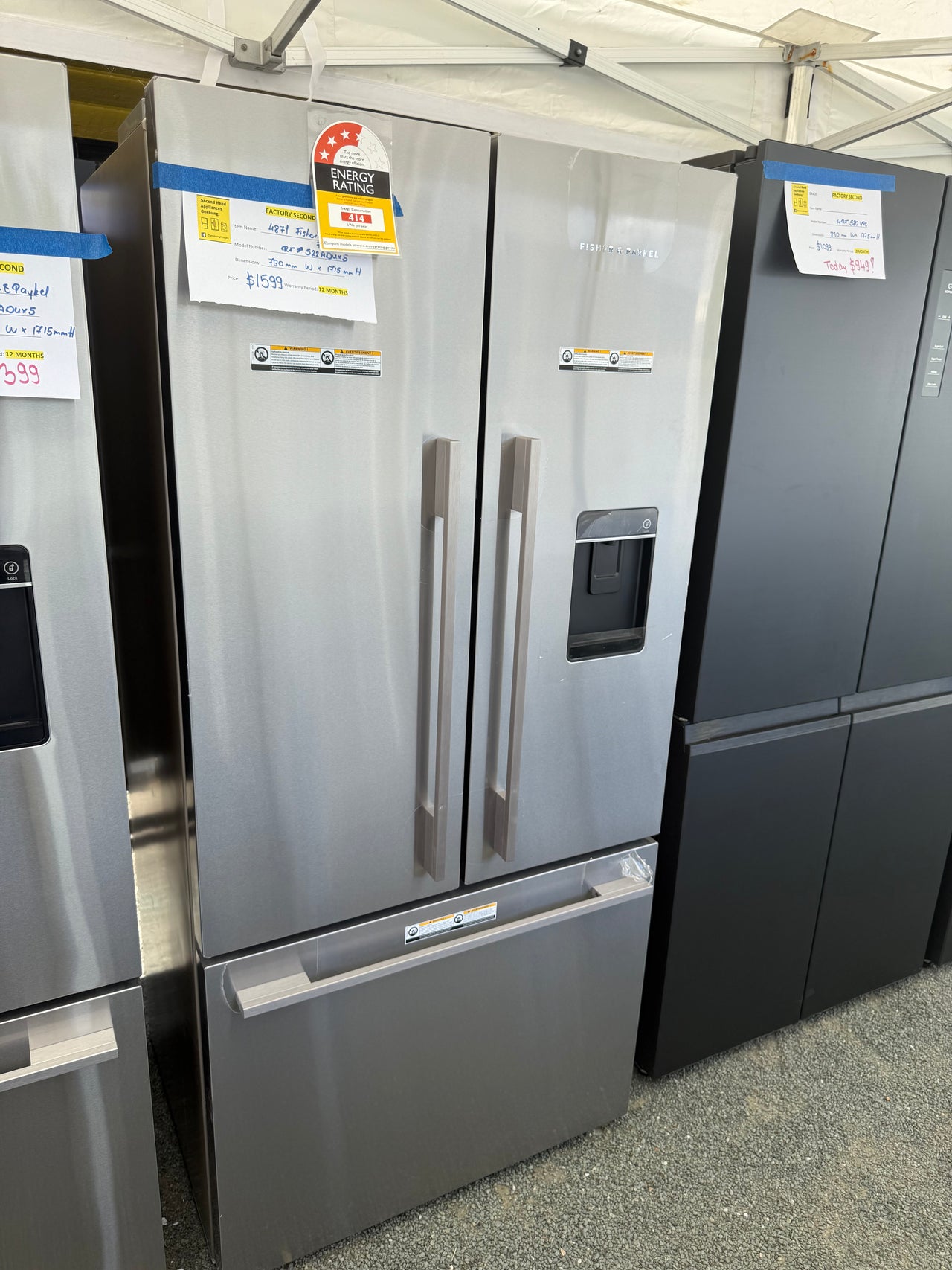 Factory Fisher & Paykel 487L French Door Refrigerator – RF522ADUX5 - Second Hand Appliances Geebung