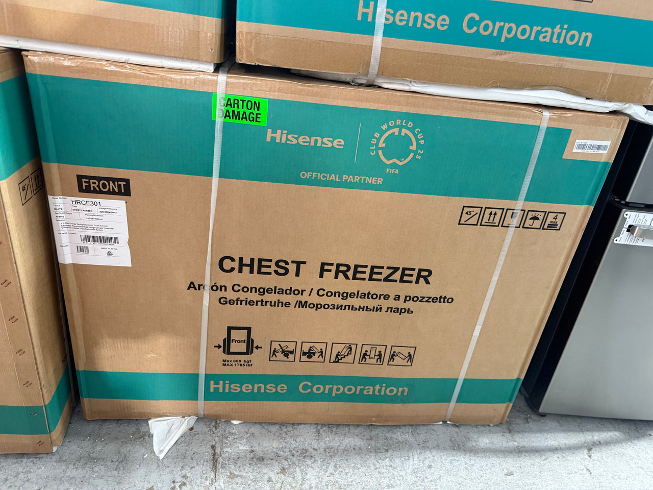 Buy Factory Second/Carton damaged Hisense 431L Chest Freezer – White (HRCF439) |  | [product_variant] | Second Hand Appliances Geebung Brisbane