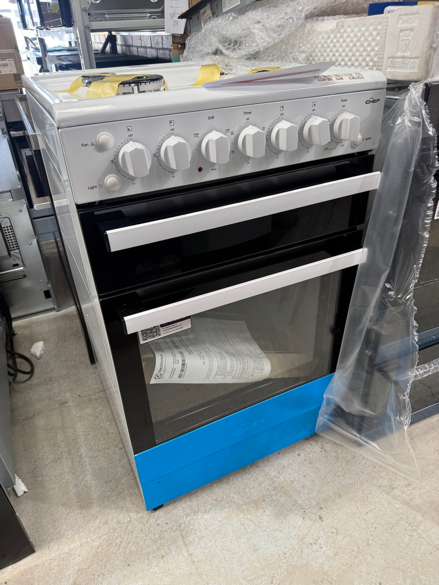 Factory Second Chef CFG517WCH 54cm Freestanding Fan Forced Gas Cooker(NAT) - Second Hand Appliances Geebung