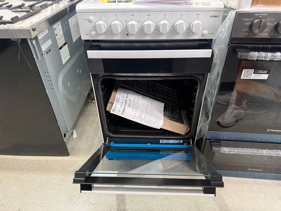 Factory Second Chef CFG517WCH 54cm Freestanding Fan Forced Gas Cooker(NAT) - Second Hand Appliances Geebung