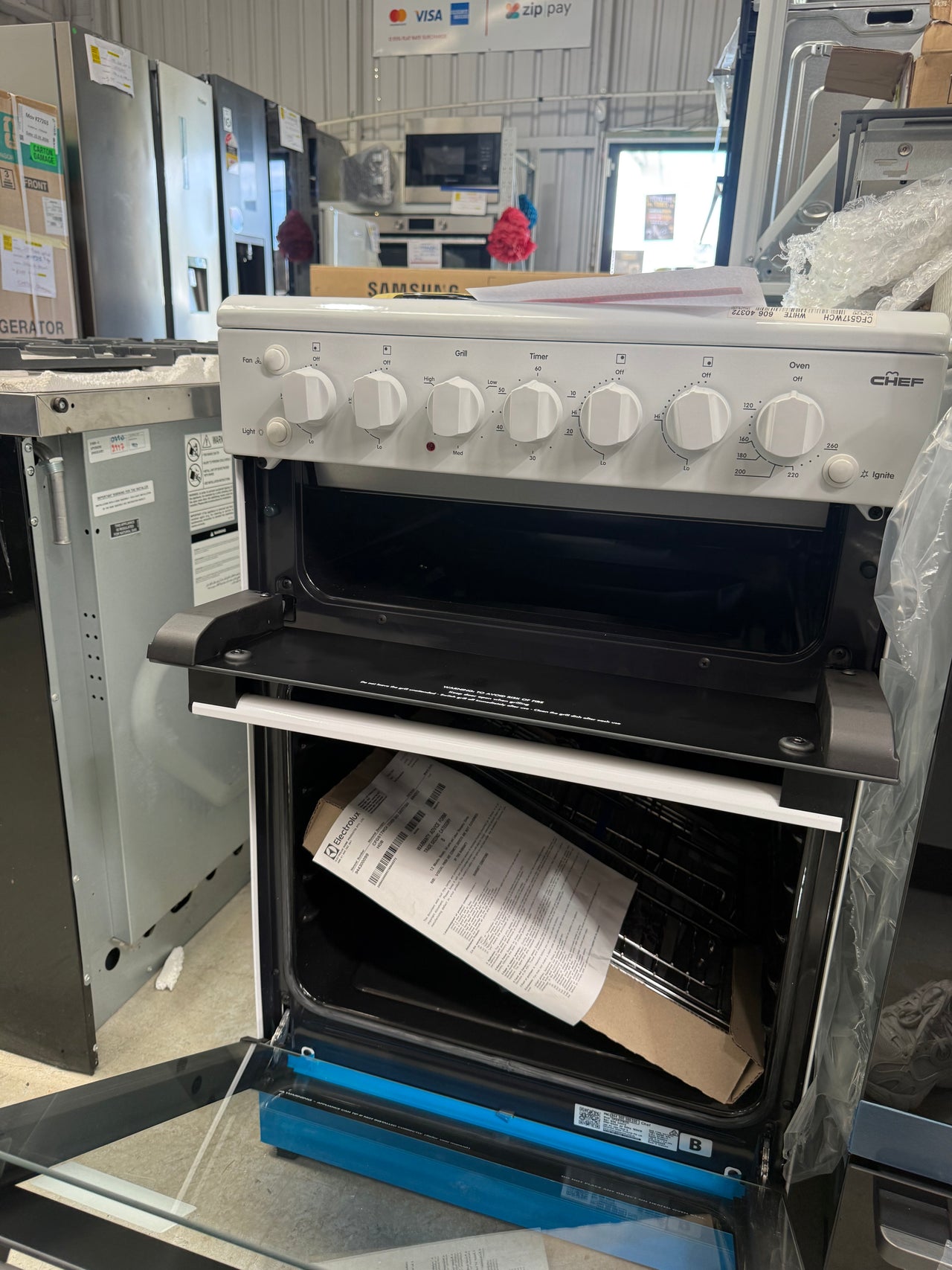 Factory Second Chef CFG517WCH 54cm Freestanding Fan Forced Gas Cooker(NAT) - Second Hand Appliances Geebung