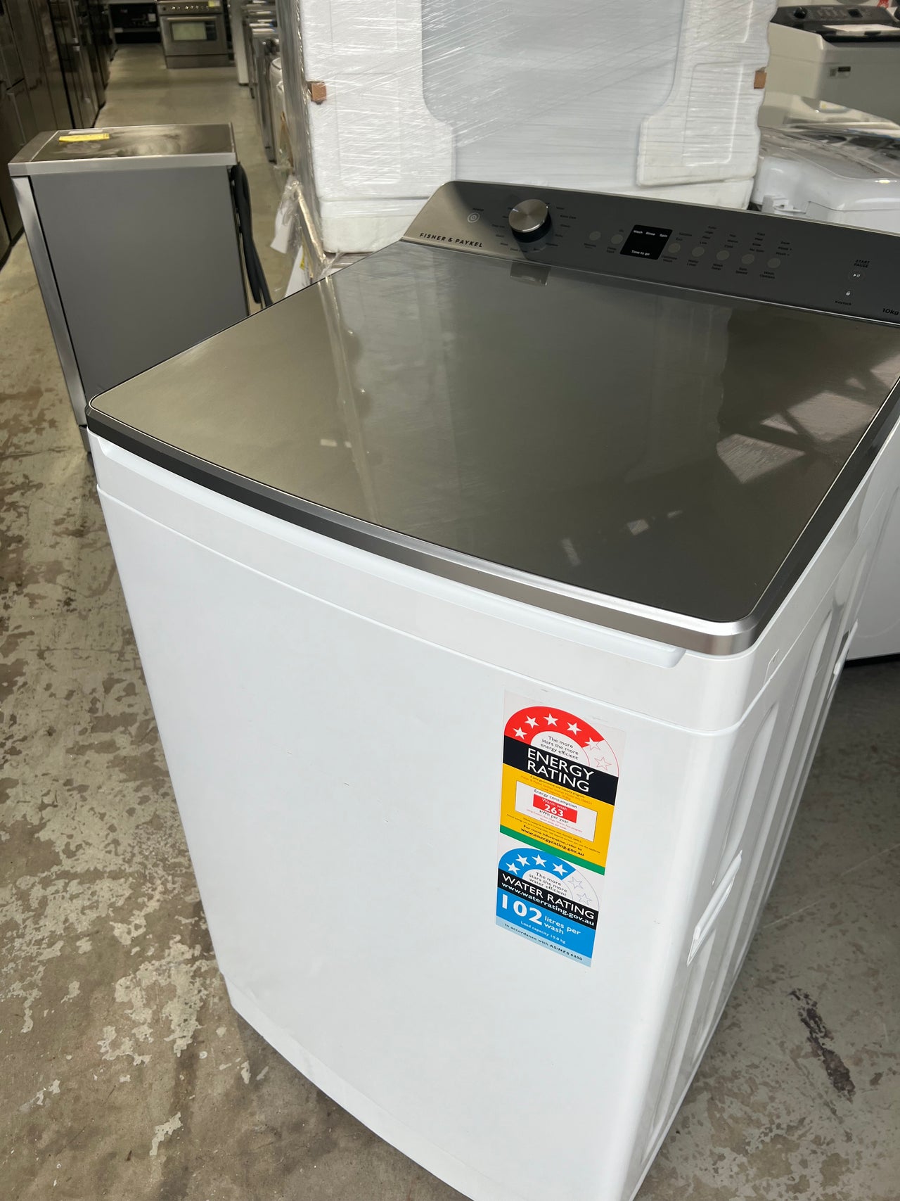 Factory Second Fisher & Paykel 10kg Top Load Washing Machine with UV Sanitise WL1064G1 - Second Hand Appliances Geebung