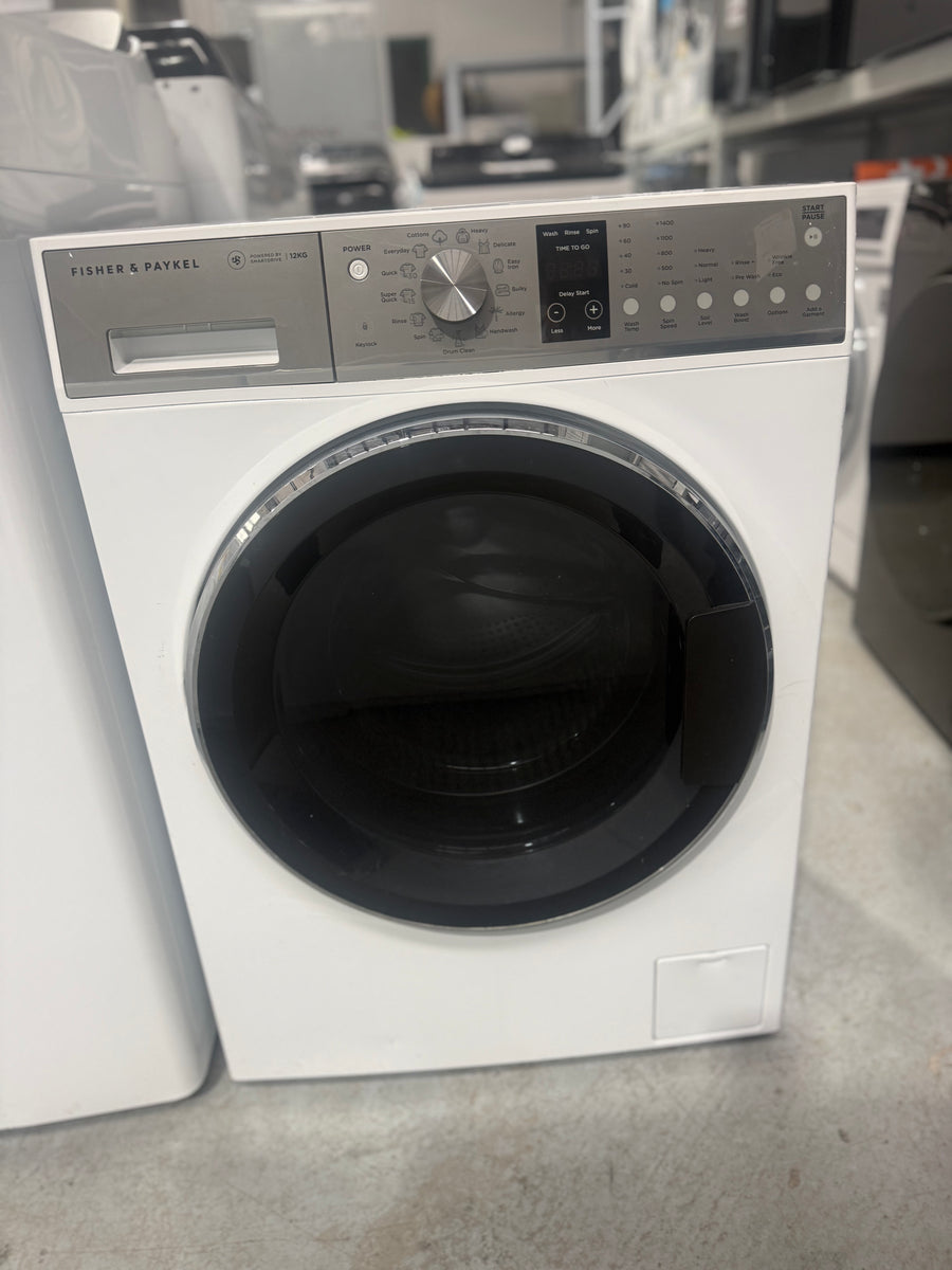 Factory Second Fisher & Paykel 12kg WashSmart Front Load Washing Machine WH1260P1 - Second Hand Appliances Geebung