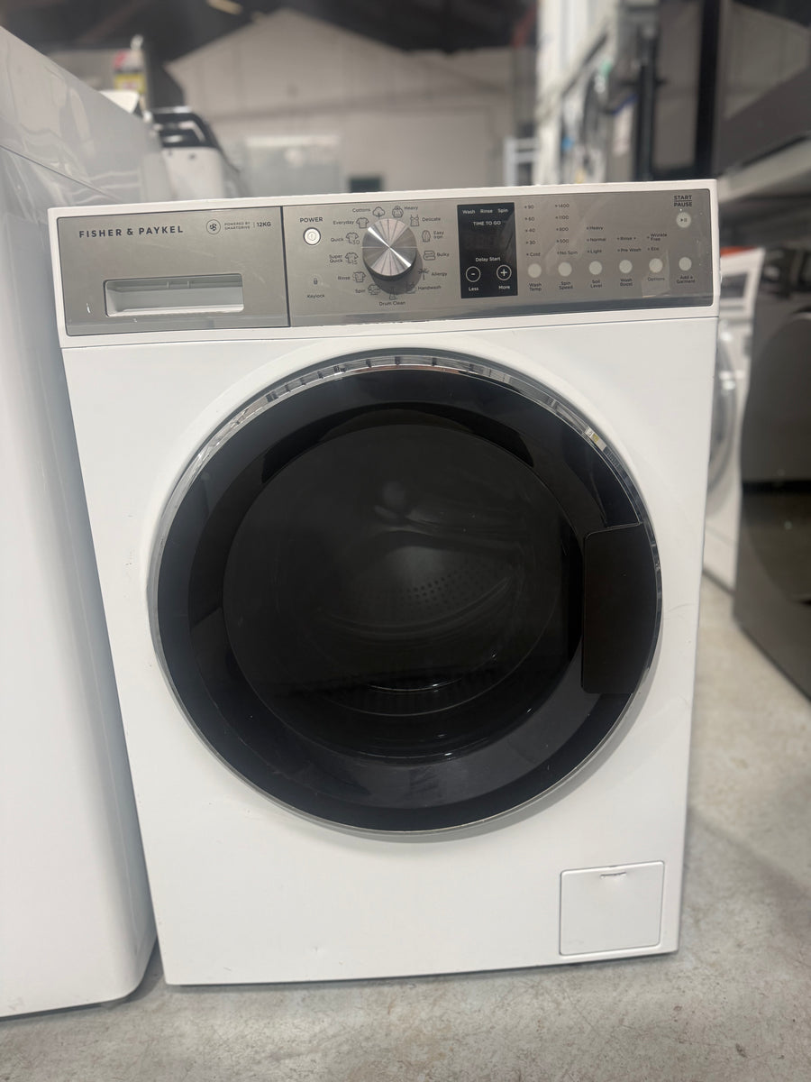 Factory Second Fisher & Paykel 12kg WashSmart Front Load Washing Machine WH1260P1 - Second Hand Appliances Geebung