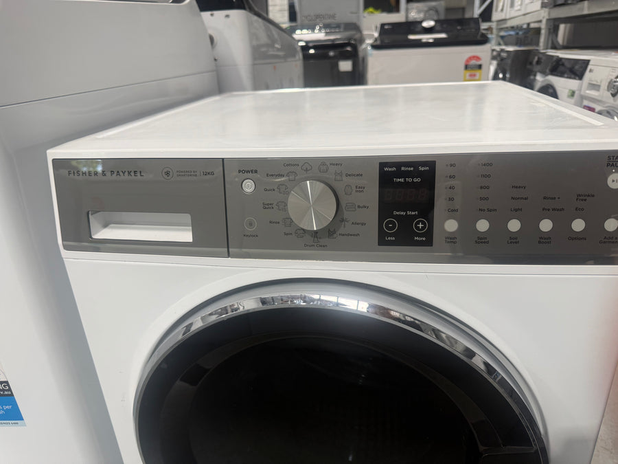 Factory Second Fisher & Paykel 12kg WashSmart Front Load Washing Machine WH1260P1 - Second Hand Appliances Geebung