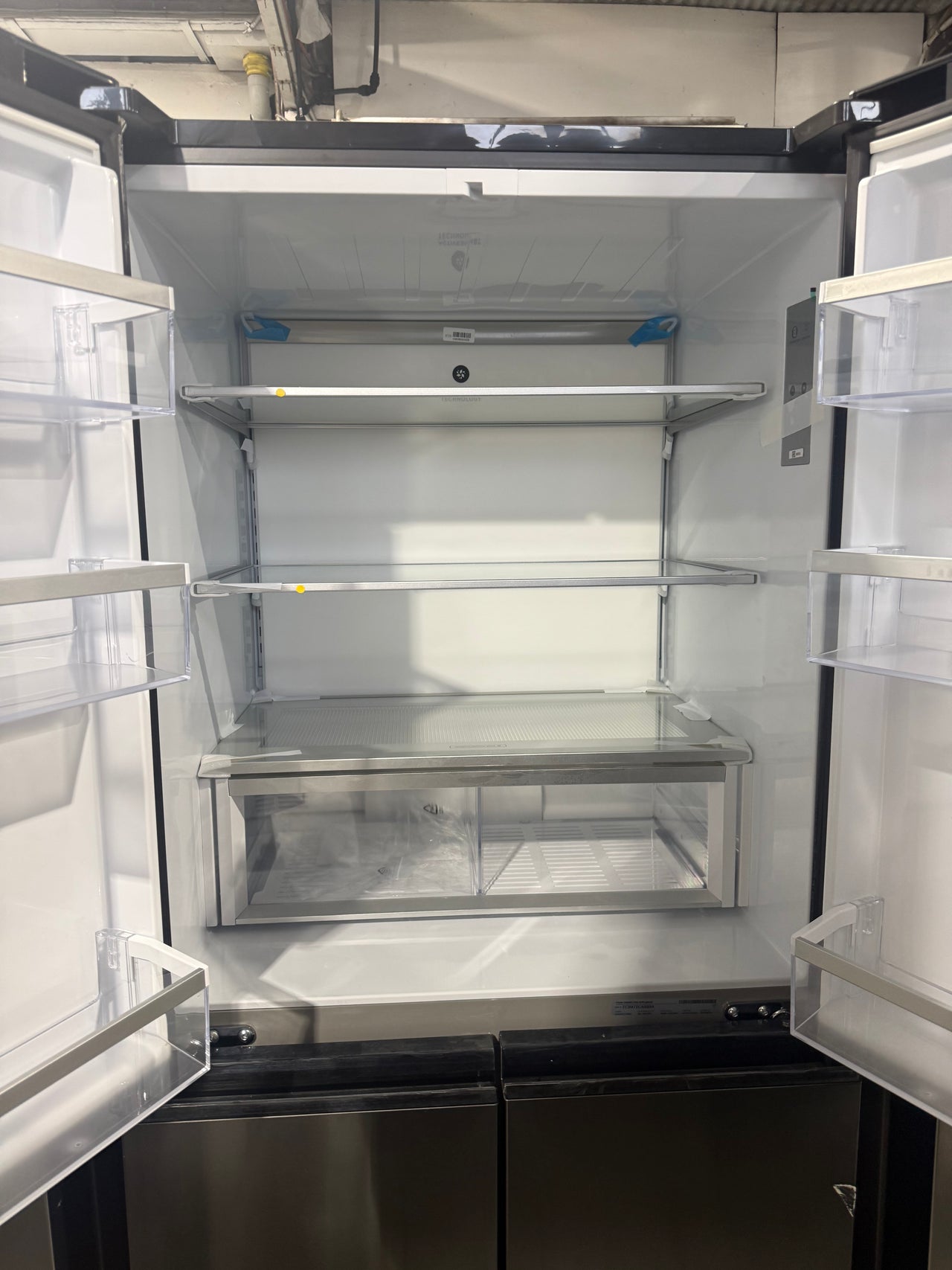 Factory Second Fisher & Paykel 498L Series 7 Quad Door Refrigerator – Black Stainless Steel  Model: RF500QNB1 - Second Hand Appliances Geebung