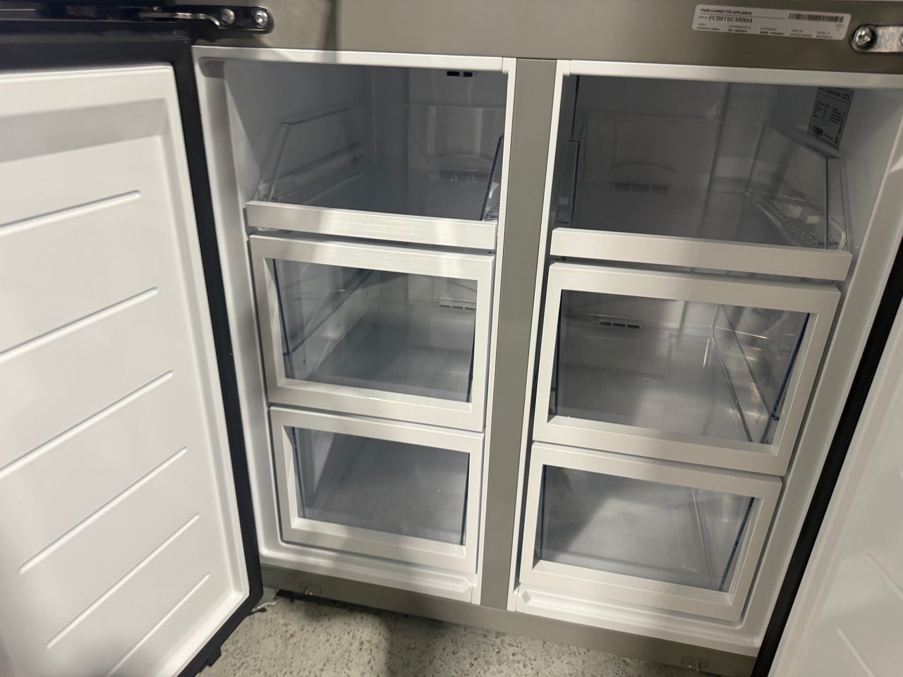 Factory Second Fisher & Paykel 498L Series 7 Quad Door Refrigerator – Black Stainless Steel  Model: RF500QNB1 - Second Hand Appliances Geebung