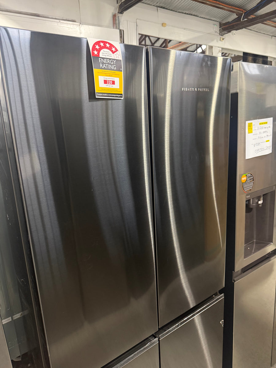 Factory Second Fisher & Paykel 498L Series 7 Quad Door Refrigerator – Black Stainless Steel  Model: RF500QNB1 - Second Hand Appliances Geebung