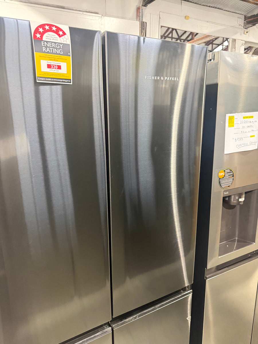 Factory Second Fisher & Paykel 498L Series 7 Quad Door Refrigerator – Black Stainless Steel  Model: RF500QNB1 - Second Hand Appliances Geebung