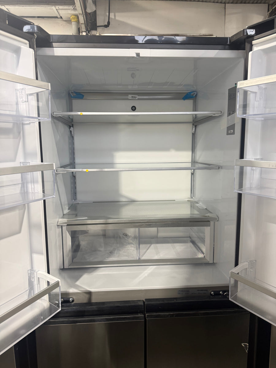 Factory Second Fisher & Paykel 498L Series 7 Quad Door Refrigerator – Black Stainless Steel  Model: RF500QNB1 - Second Hand Appliances Geebung