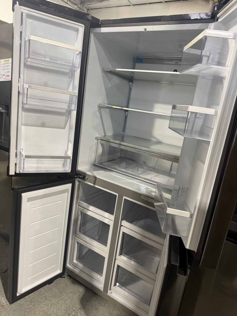 Factory Second Fisher & Paykel 498L Series 7 Quad Door Refrigerator – Black Stainless Steel  Model: RF500QNB1 - Second Hand Appliances Geebung