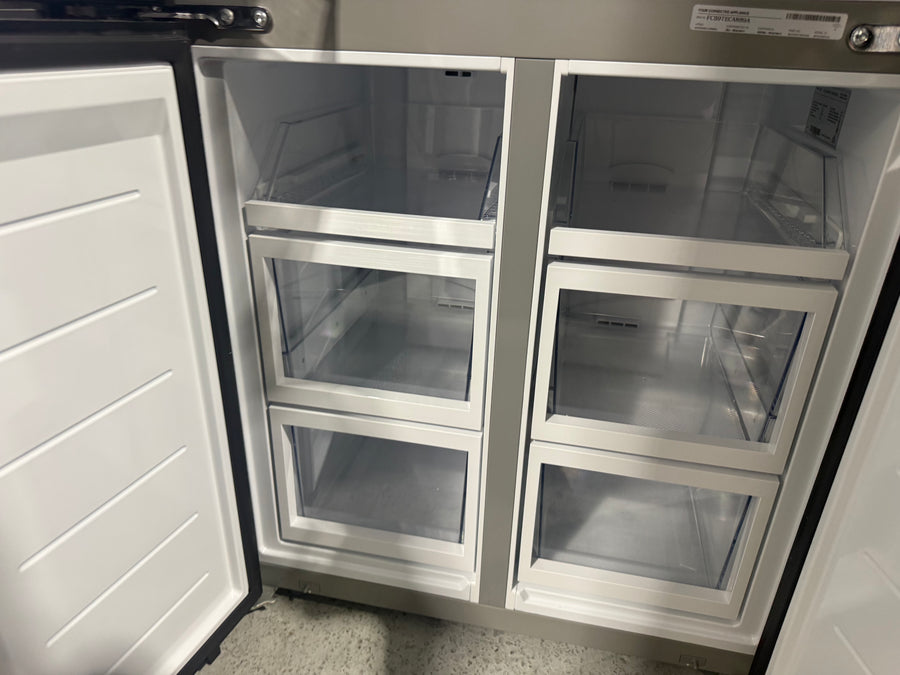 Factory Second Fisher & Paykel 498L Series 7 Quad Door Refrigerator – Black Stainless Steel  Model: RF500QNB1 - Second Hand Appliances Geebung