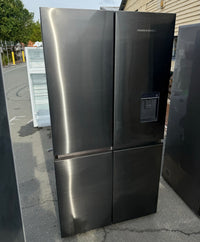 Thumbnail for Factory Second Fisher & Paykel 538L Quad Door Refrigerator with Ice and Water Black Stainless Steel RF605QNUVB1 - Second Hand Appliances Geebung