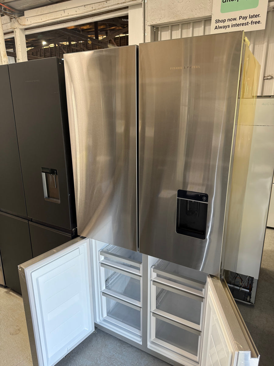 Buy Factory Second Fisher & Paykel 605L Quad Door Refrigerator – Stainless Steel (RF730QNUVX1) |  | [product_variant] | Second Hand Appliances Geebung Brisbane