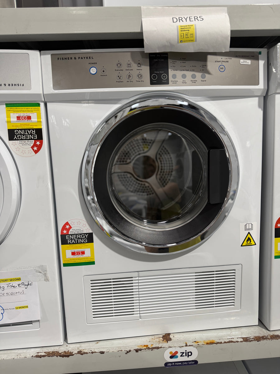 Factory Second Fisher & Paykel 7kg Sensor Dryer Model: DE7060G2 - Second Hand Appliances Geebung