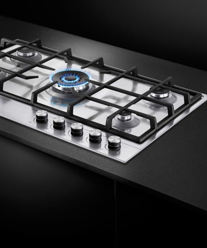 Factory Second Fisher & Paykel 90cm Series 7 5 Burner Gas Cooktop – Stainless Steel (CG905DX1) - Second Hand Appliances Geebung