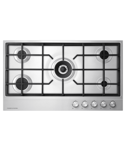 Factory Second Fisher & Paykel 90cm Series 7 5 Burner Gas Cooktop – Stainless Steel (CG905DX1) - Second Hand Appliances Geebung