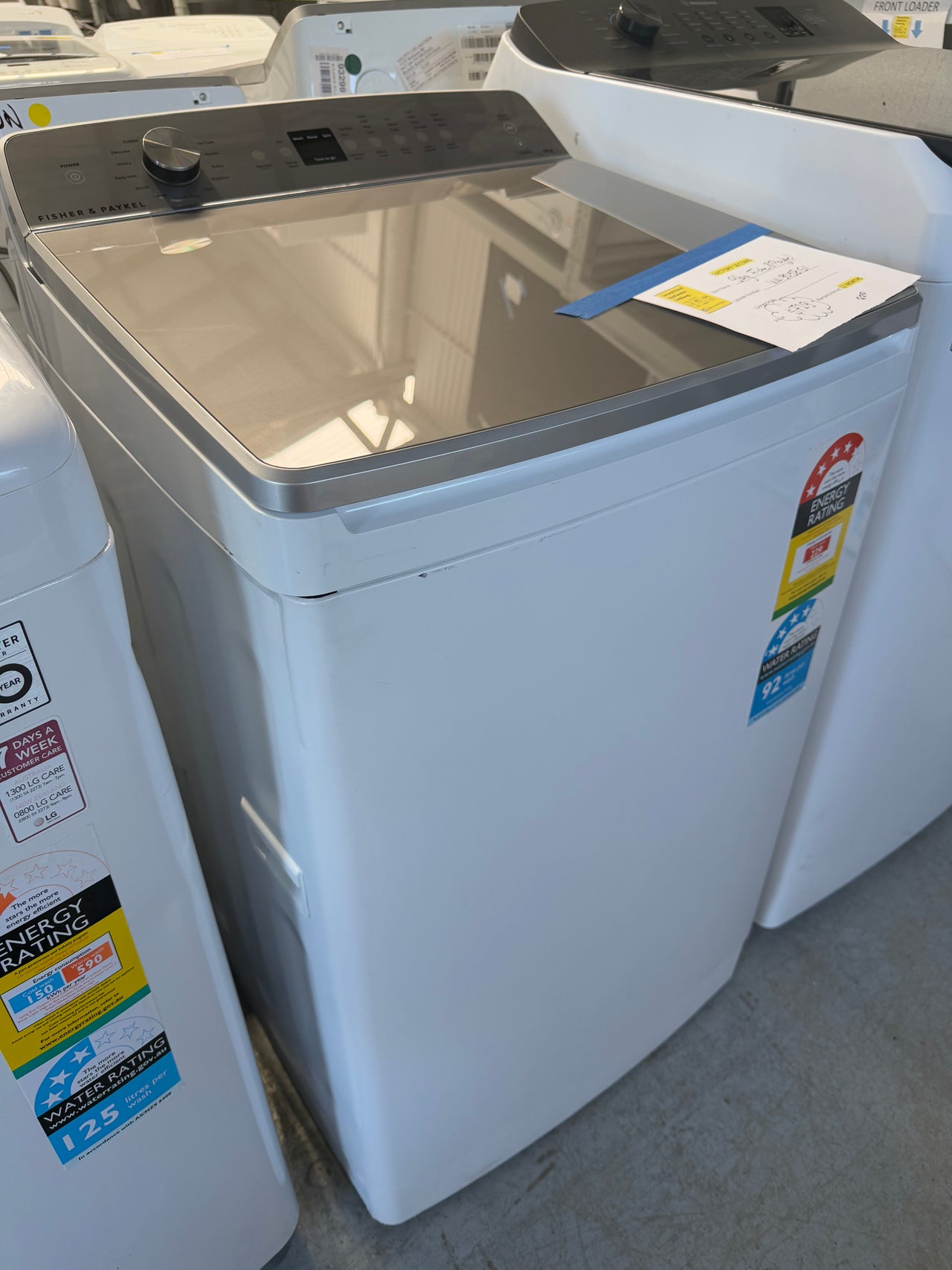 Factory Second Fisher & Paykel 9kg Top Load Washer  Model: WL9058G1 - Second Hand Appliances Geebung