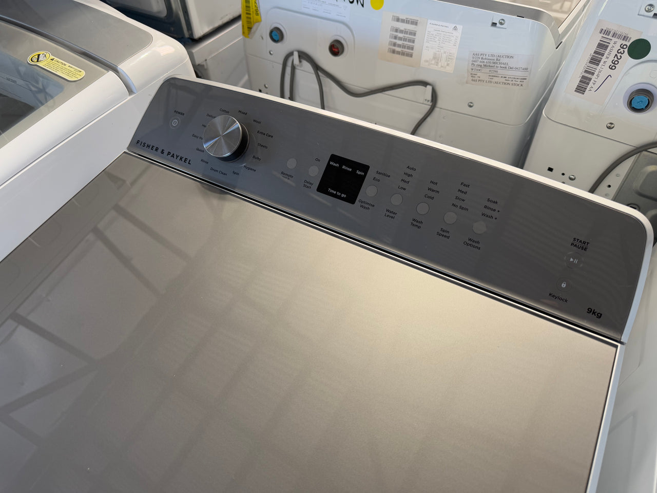Factory Second Fisher & Paykel 9kg Top Load Washer  Model: WL9058G1 - Second Hand Appliances Geebung