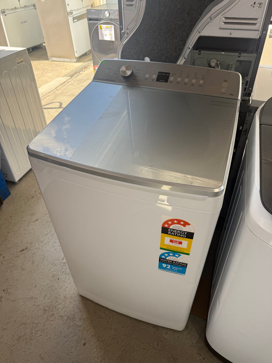 Factory Second Fisher & Paykel 9kg Top Load Washing Machine – WL9058G1 - Second Hand Appliances Geebung