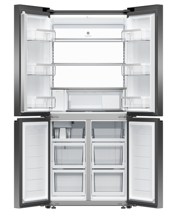 Factory Second Fisher & Paykel RF500QNUB1 498L Quad Door Fridge – Black Stainless Steel - Second Hand Appliances Geebung