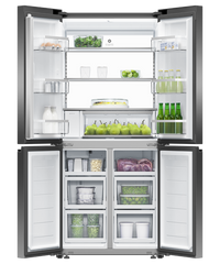 Thumbnail for Factory Second Fisher & Paykel RF500QNUB1 498L Quad Door Fridge – Black Stainless Steel - Second Hand Appliances Geebung