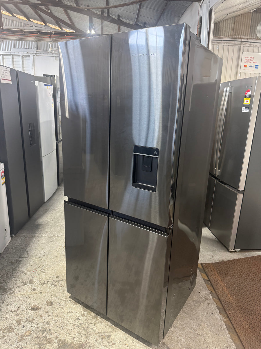 Factory Second Fisher & Paykel RF500QNUB1 498L Quad Door Fridge – Black Stainless Steel - Second Hand Appliances Geebung