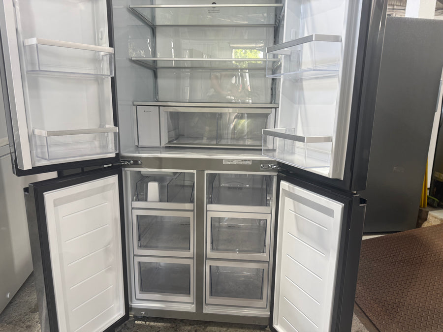 Factory Second Fisher & Paykel RF500QNUB1 498L Quad Door Fridge – Black Stainless Steel - Second Hand Appliances Geebung
