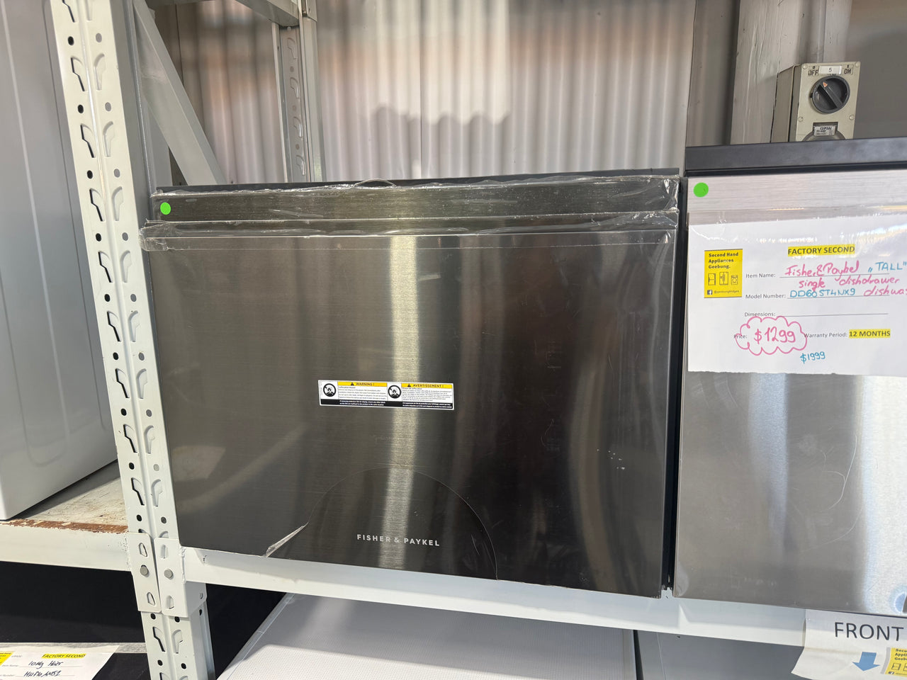 Buy Factory Second Fisher &  Paykel Single DishDrawer™ Dishwasher – Black Stainless Steel (DD60ST4NB9) |  | [product_variant] | Second Hand Appliances Geebung Brisbane