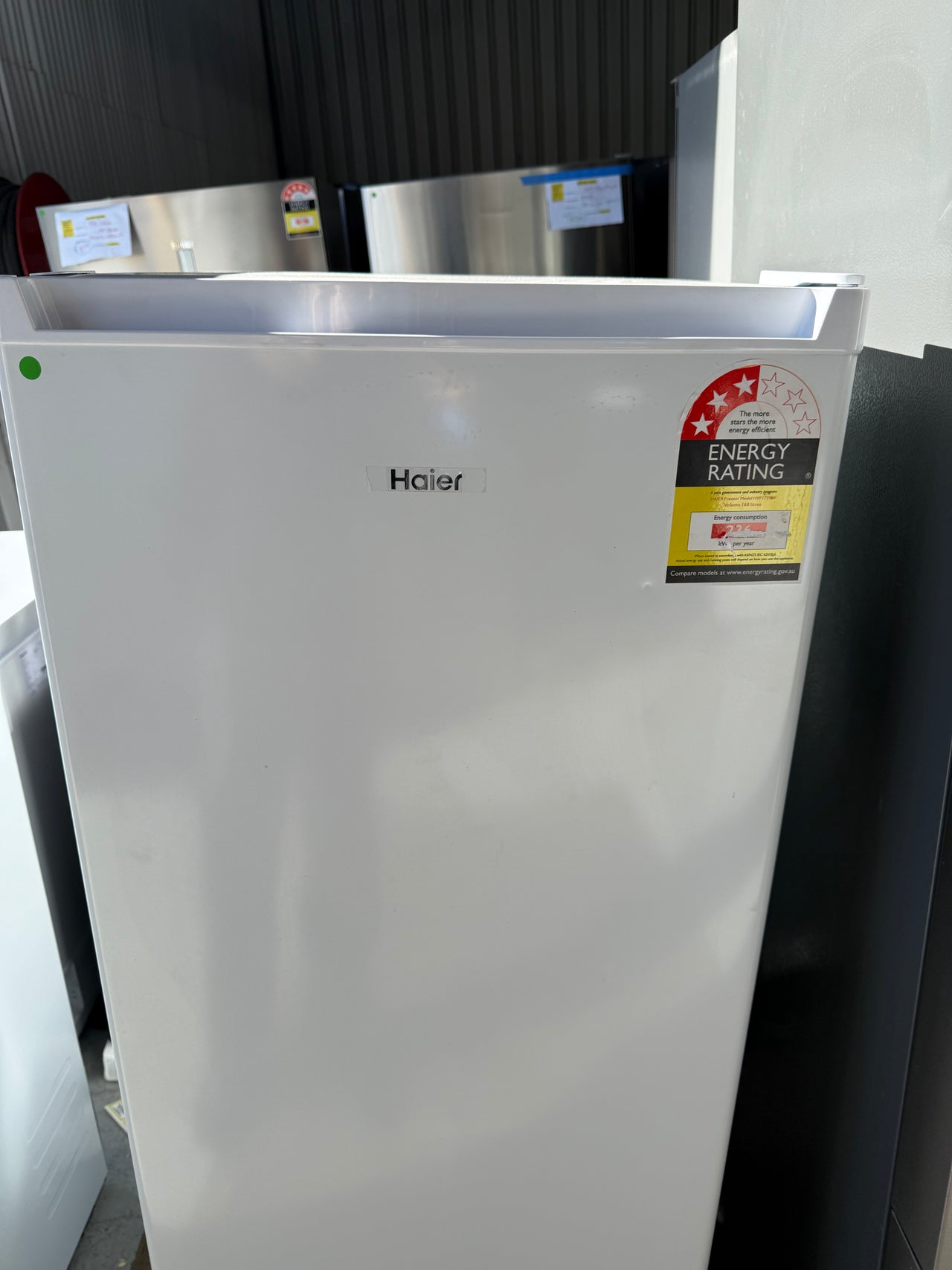 Factory Second Haier 168L Vertical Freezer – White HVF175VW - Second Hand Appliances Geebung