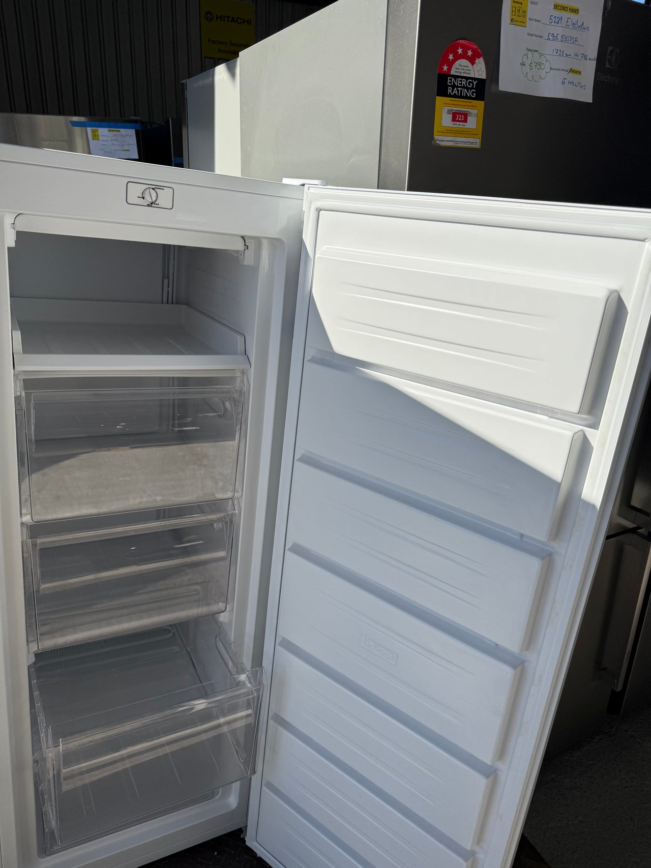 Factory Second Haier 168L Vertical Freezer – White HVF175VW - Second Hand Appliances Geebung