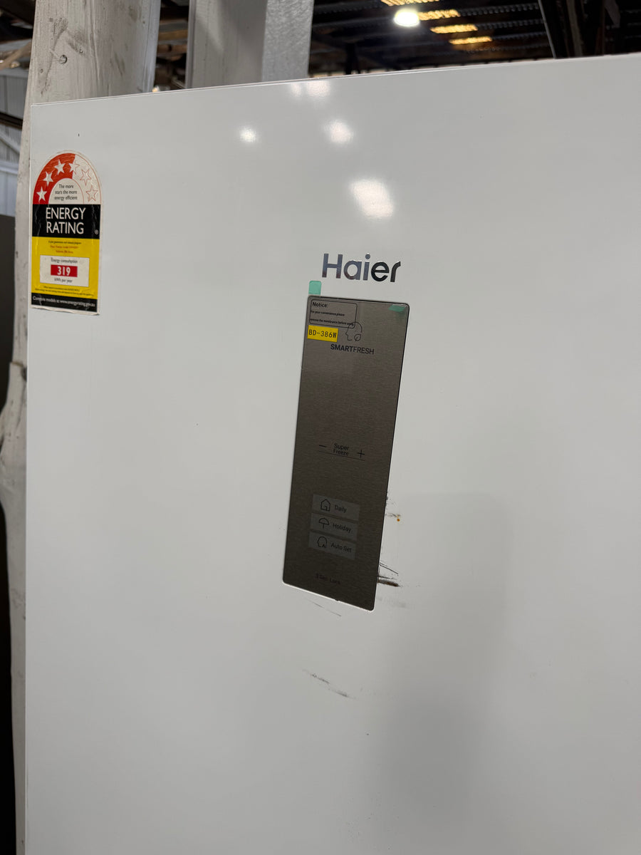 Factory Second Haier 386L Vertical Frost Free Freezer White HVF430VW - Second Hand Appliances Geebung