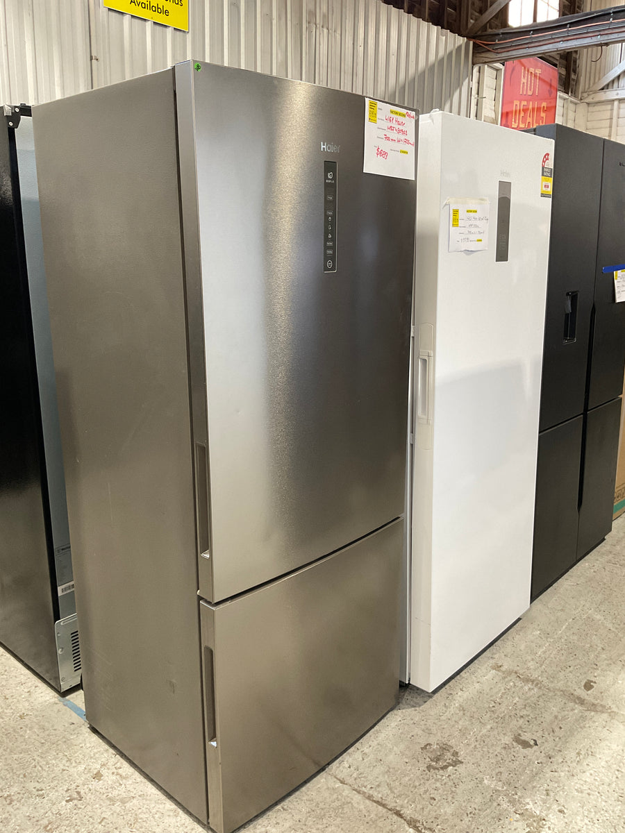 Factory Second Haier 416L Bottom Mount Frost Free Refrigerator – Stainless Steel HRF450BS2 - Second Hand Appliances Geebung