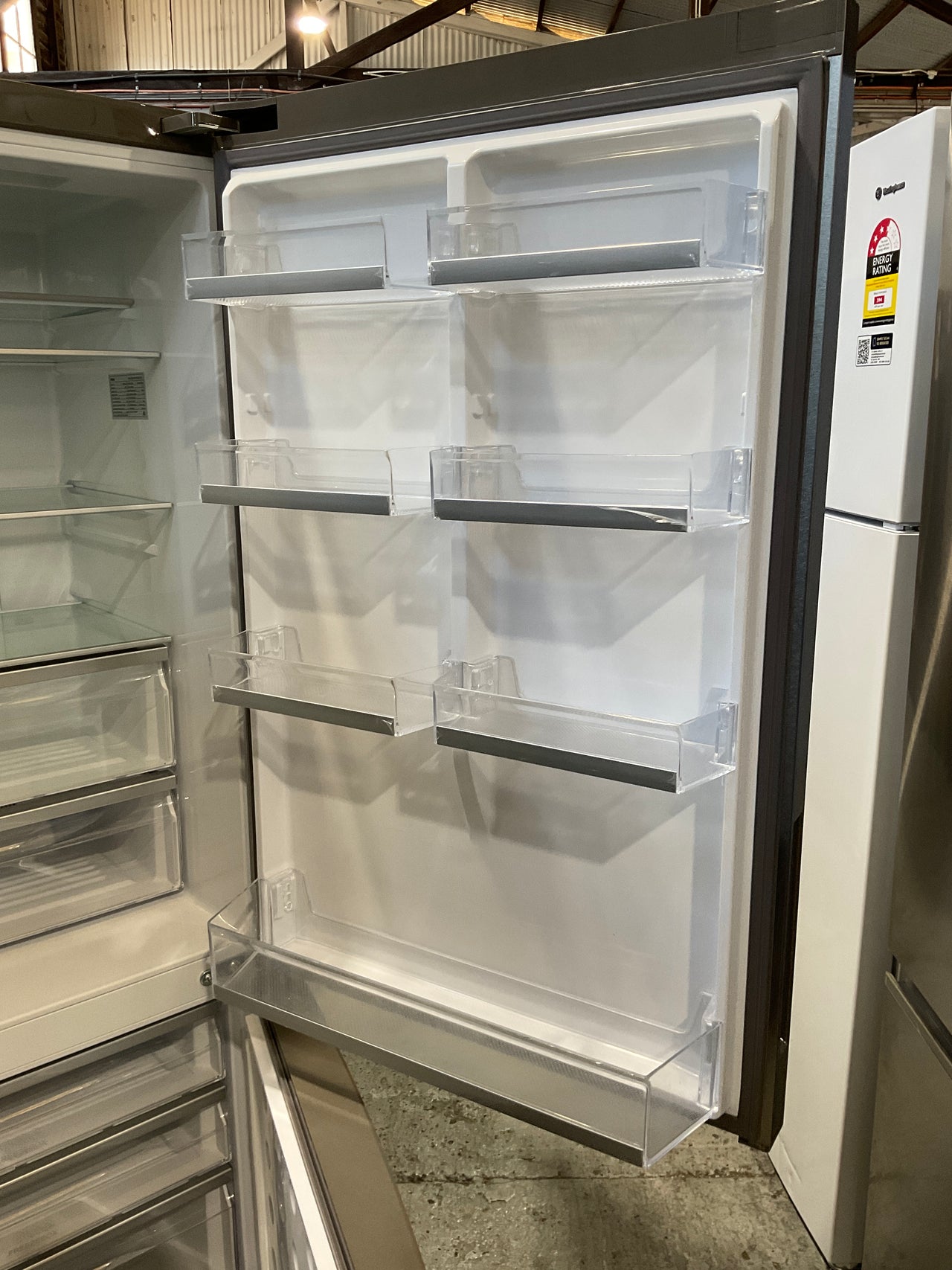 Factory Second Haier 416L Bottom Mount Frost Free Refrigerator – Stainless Steel HRF450BS2 - Second Hand Appliances Geebung
