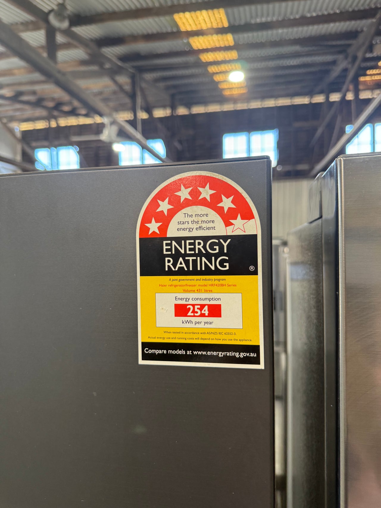 Factory Second Haier 431L Bottom Mount Refrigerator – Black Model: HRF420BHC - Second Hand Appliances Geebung