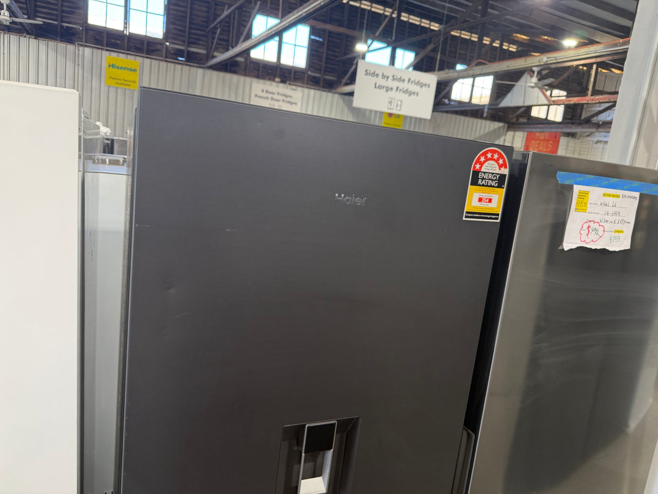 Factory Second Haier 431L Bottom Mount Refrigerator – Black Model: HRF420BHC - Second Hand Appliances Geebung