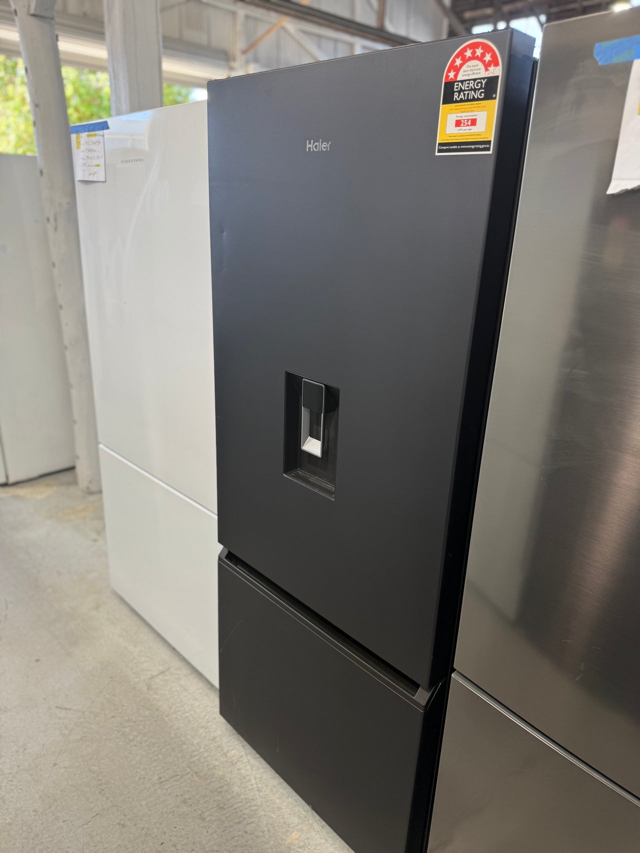 Factory Second Haier 431L Bottom Mount Refrigerator – Black Model: HRF420BHC - Second Hand Appliances Geebung