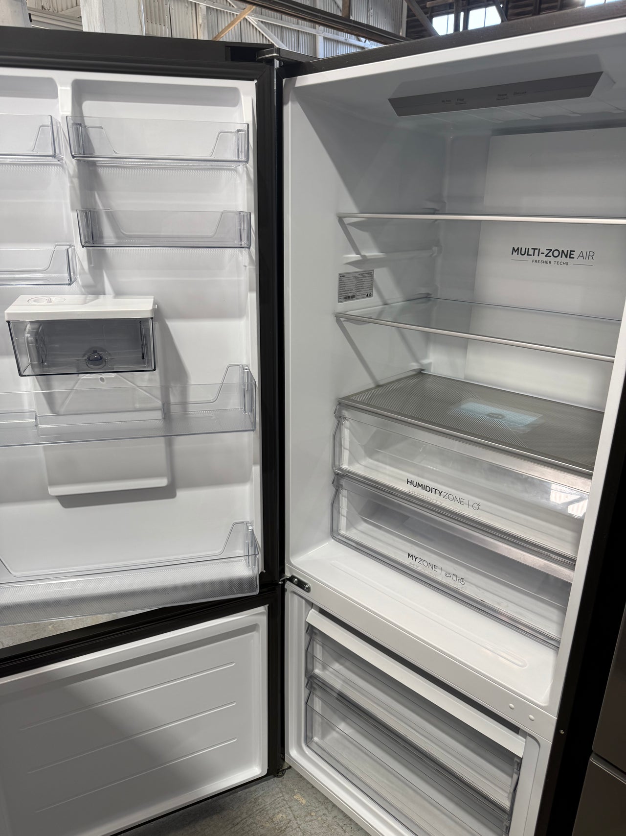 Factory Second Haier 431L Bottom Mount Refrigerator – Black Model: HRF420BHC - Second Hand Appliances Geebung